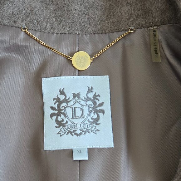 DAWN LEVY Lila two- tone colorblock wool blend coat - Picture 5 of 14